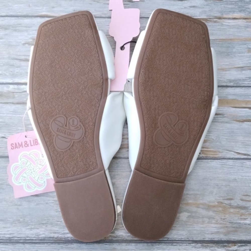 Sam and Libby white slip on sandals size 9.5 and 11 - Picture 3 of 3